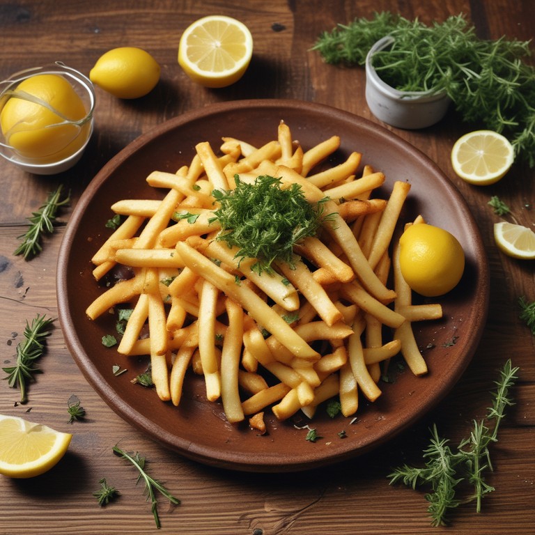 Batata Frita com Tomilho e Raspas de Limão Siciliano