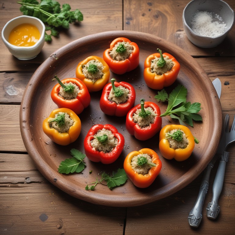 Creamy Beef-Stuffed Mini Peppers