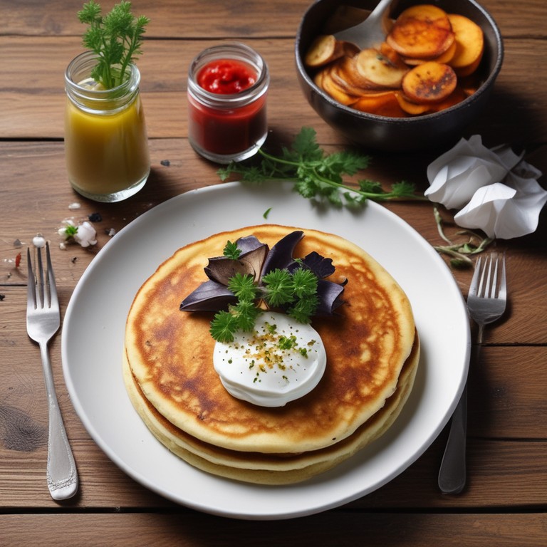 Пышные блинчики с баклажанами