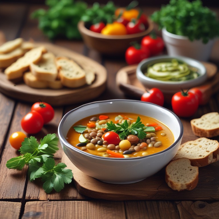 Sopa de Lentejas y Pasta con Atún