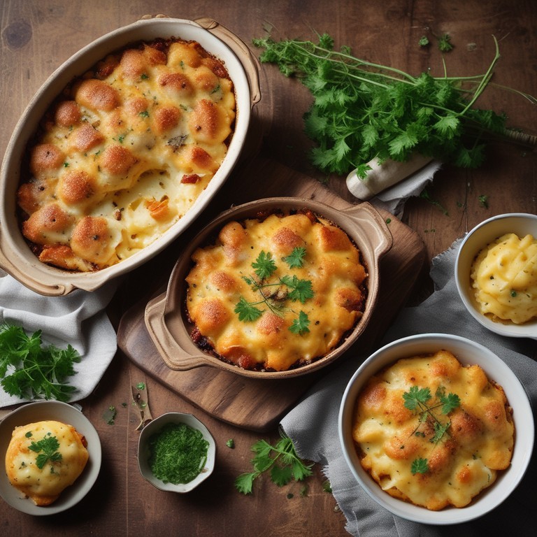 Batatas Gratinadas com Calabresa e Creme de Leite