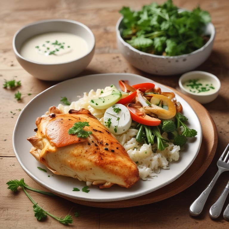 Spicy Creamy Chicken with Yogurt Sauce