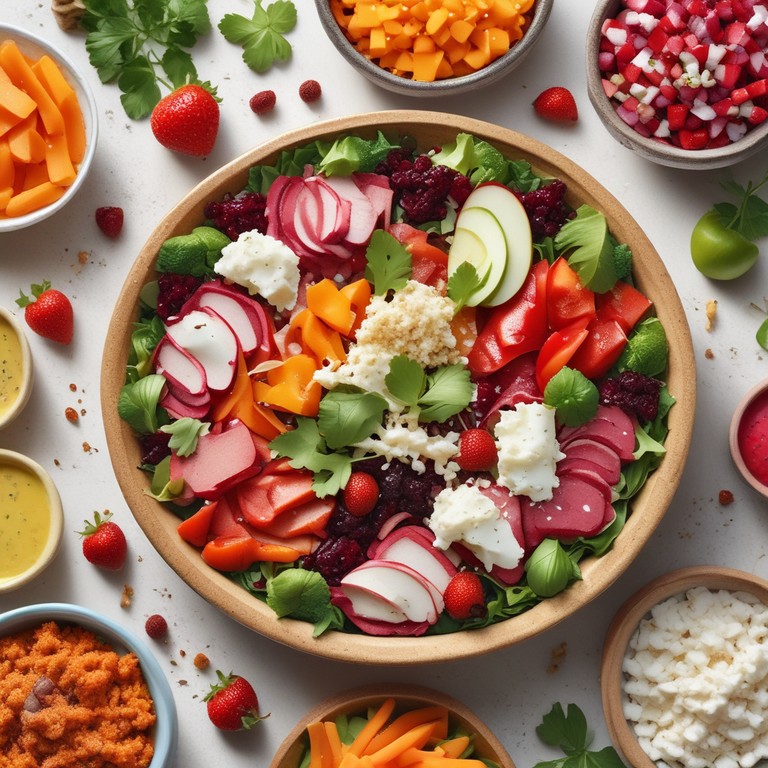 Ensalada Exótica de Papaya y Carne con Toque de Hierba Luisa