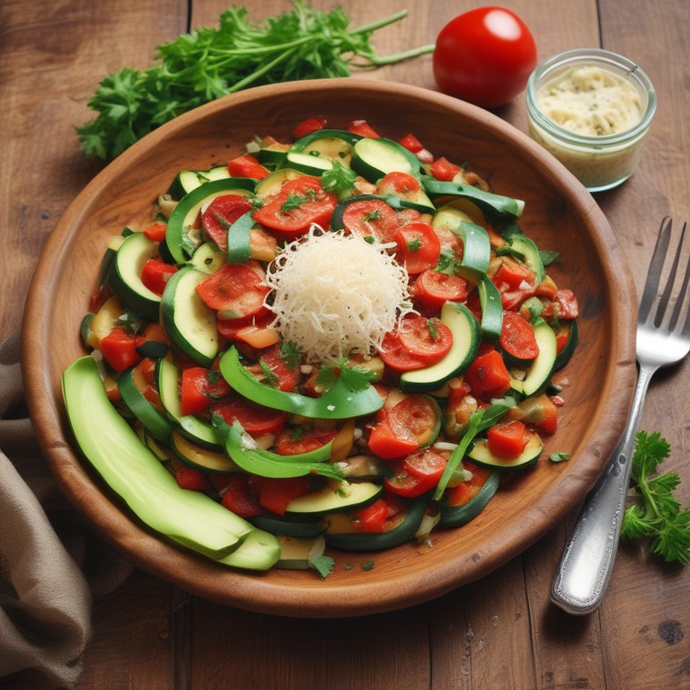 Abobrinha ao Molho de Tomate com Cebola
