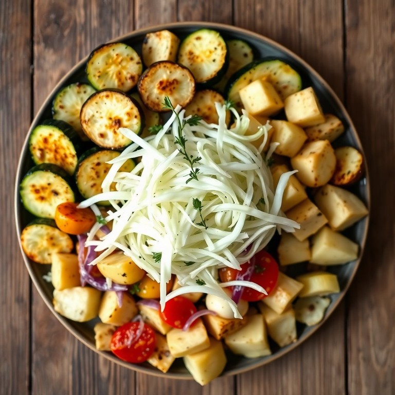 Geroosterde Groenten Medley met Courgette, Spitskool en Knolselderij