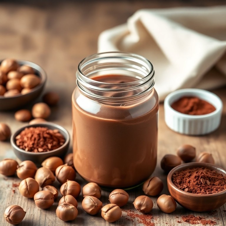 Pâte à tartiner saine aux noisettes et cacao