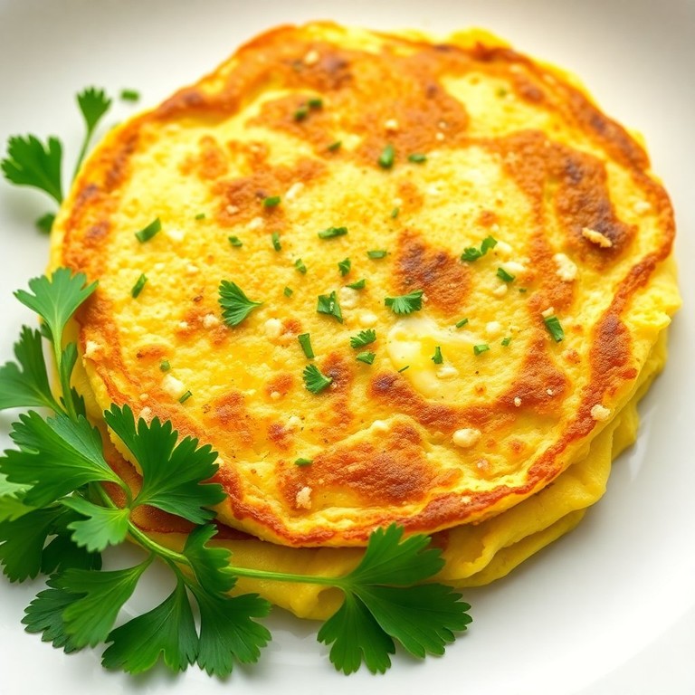 Panqueca de Ovo com Salsa e Margarina