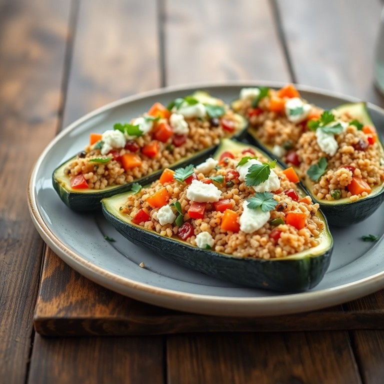 Gevulde Courgette met Quinoa en Feta
