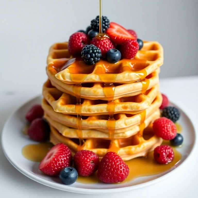 Waffles Esponjosos para 20 Personas