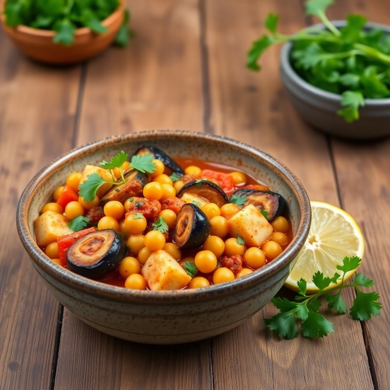Ragoût de Pois Chiches aux Courgettes et Aubergines
