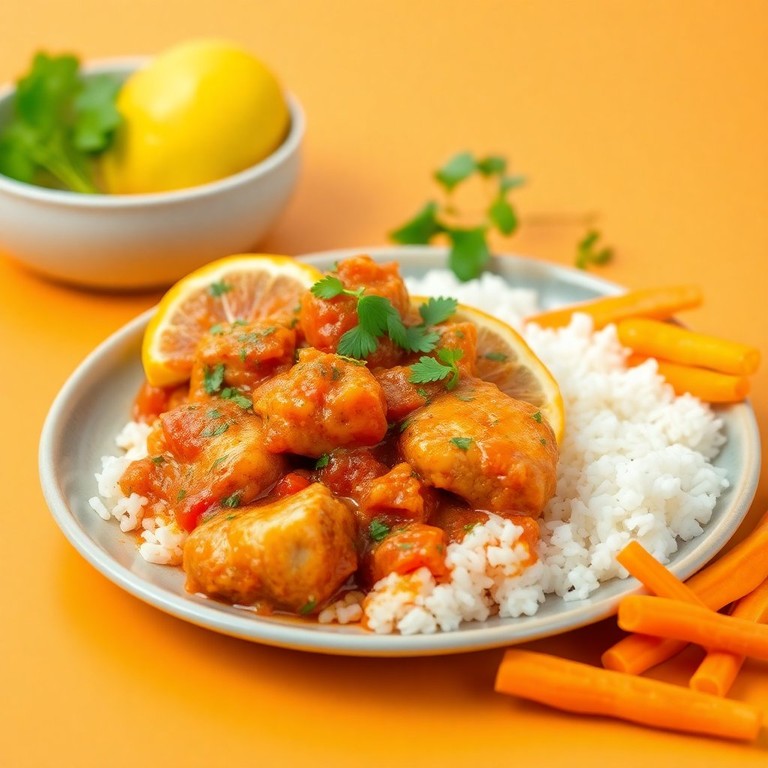 Frango Cozido com Molho de Tomate e Limão