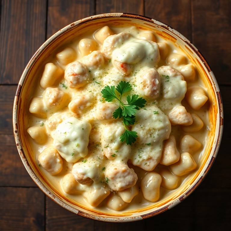 Creamy Chicken and Gnocchi Alfredo Bake