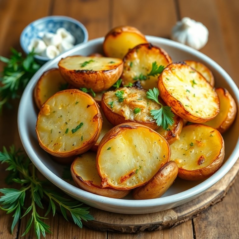 Pommes de Terre Rôties aux Herbes et Ail