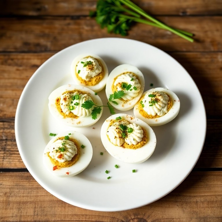 Ovos Recheados com Cream Cheese e Ervas