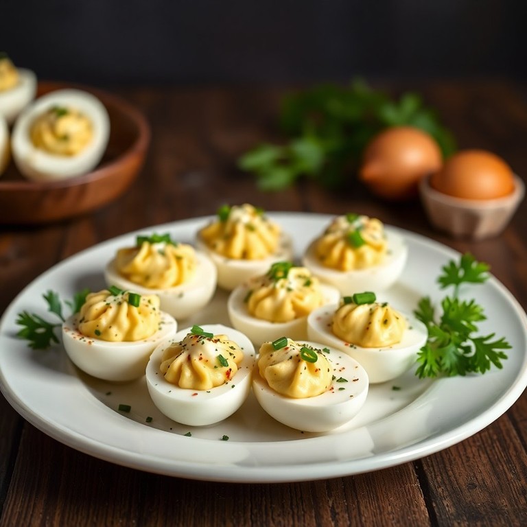 Ovos Recheados com Cream Cheese e Ervas