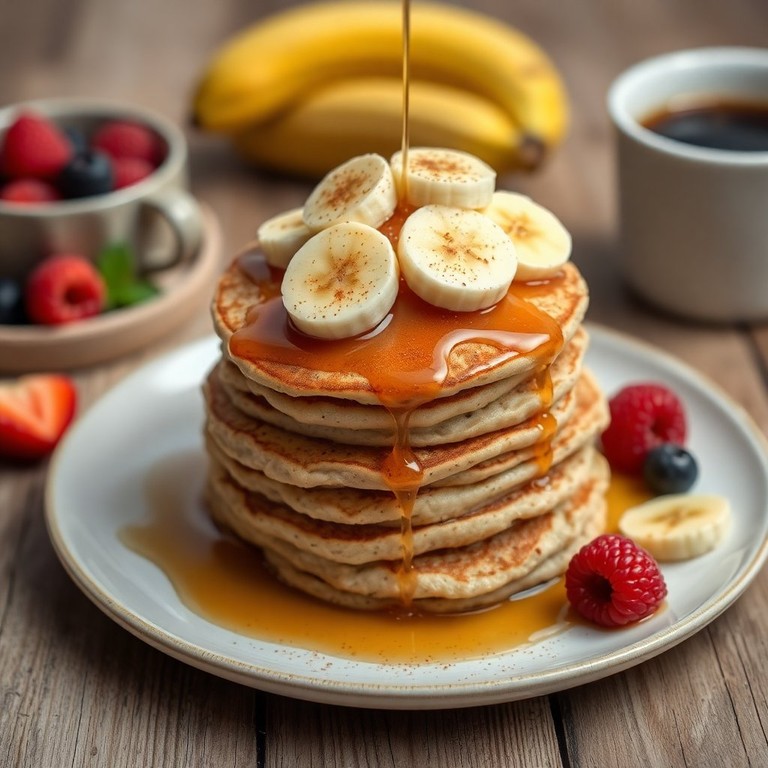 Fluffy Banana Oatmeal Pancakes Without Baking Powder