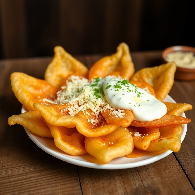 Classic Hungarian Lángos with Garlic Butter
