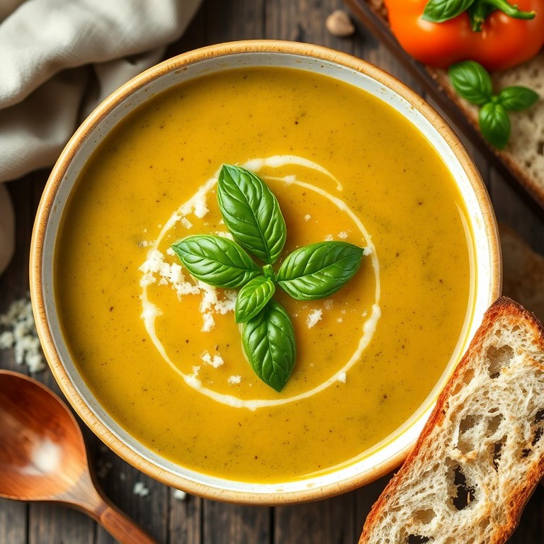 Paprika Green Parmesan Soup