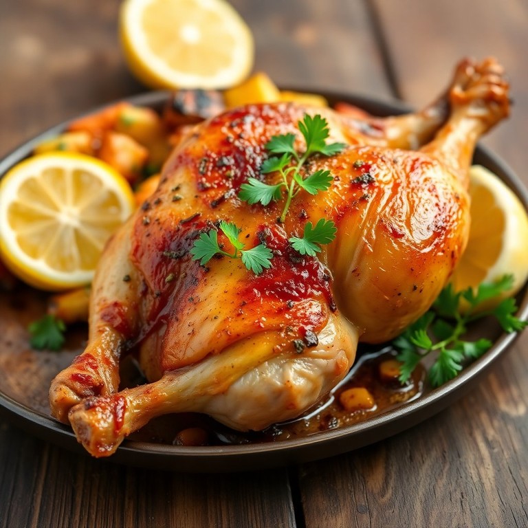 Coxa de Frango Assada com Ervas e Limão
