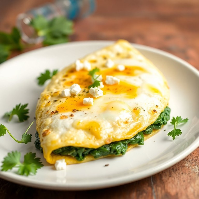 Tortilla de claras con espinacas