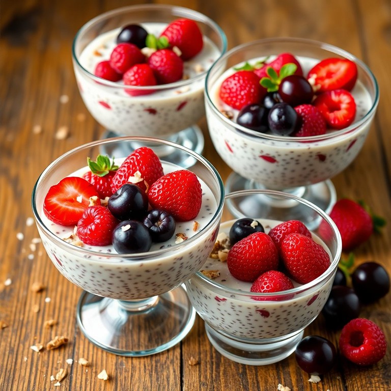 Romige Chia Pudding met Rood Fruit