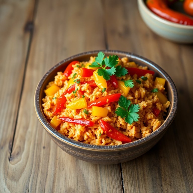 Pittige Paprika Rijstschotel