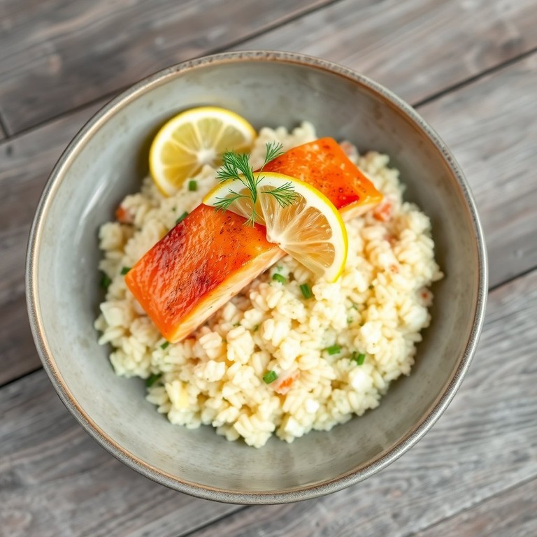 Riz au Saumon et Feta Crémeuse