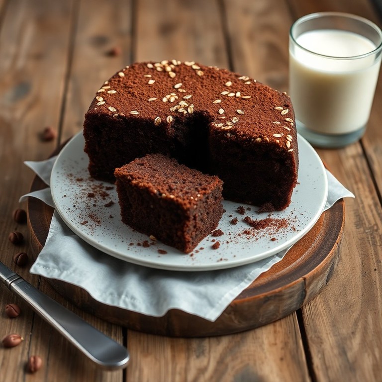 Bolo de Cacau com Aveia e Leite