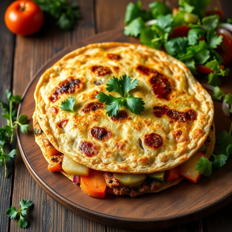 Tortilla Vegetariana de Verduras y Soya