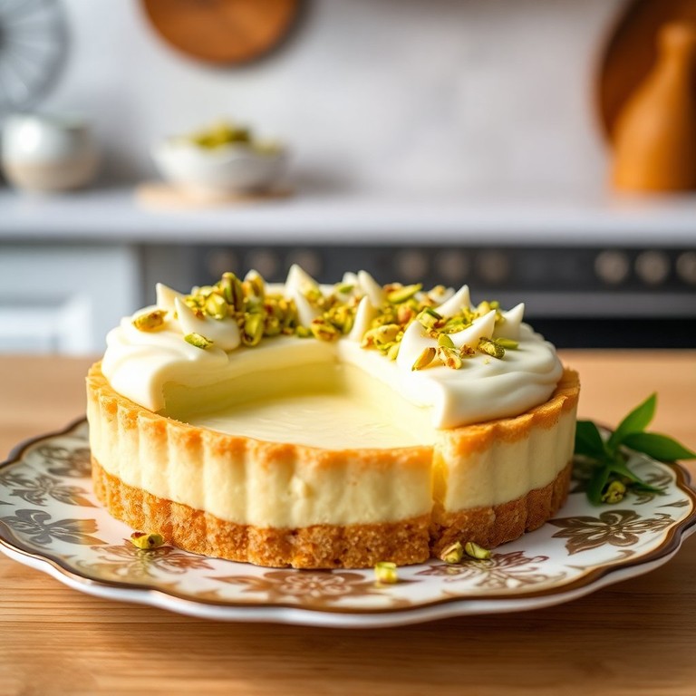 Tarta de Crema de Pistachos y Chocolate Blanco