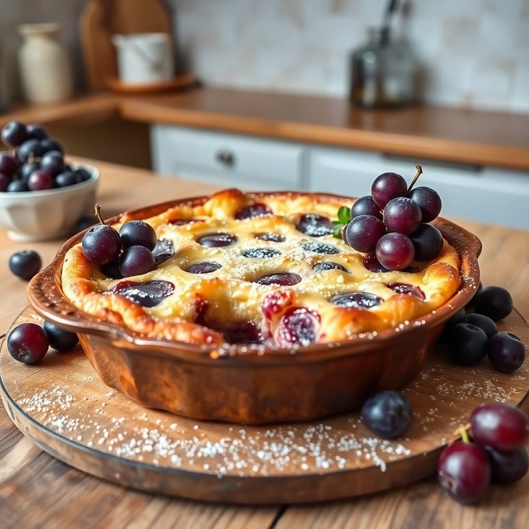 Clafoutis Crémeux aux Raisins et Yaourt