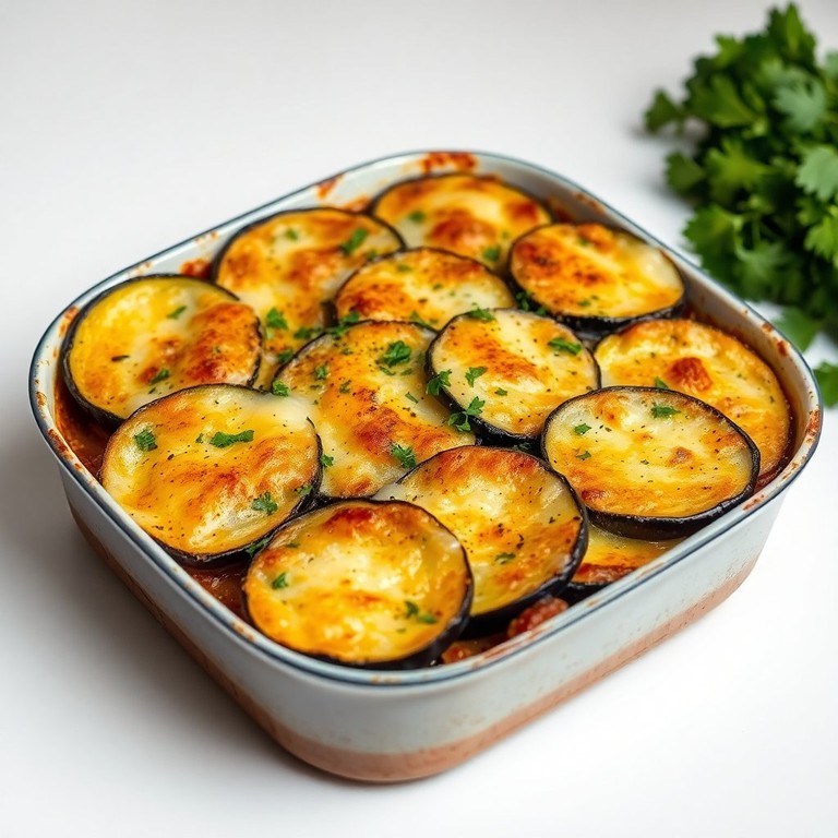Gratin d'Aubergines Émmental et Herbes Fraîches