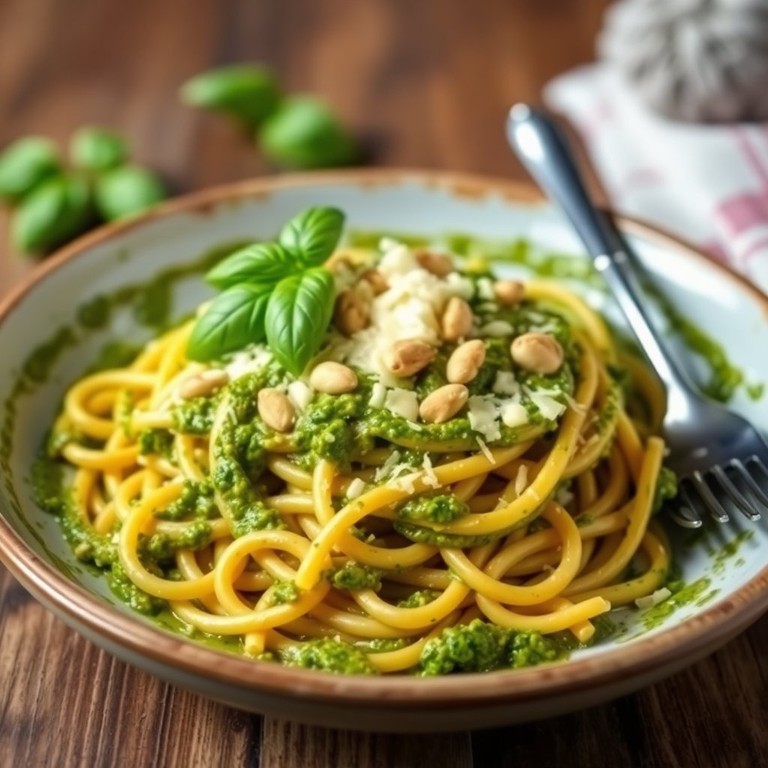 Pâtes au Pesto avec Fromage Fondant