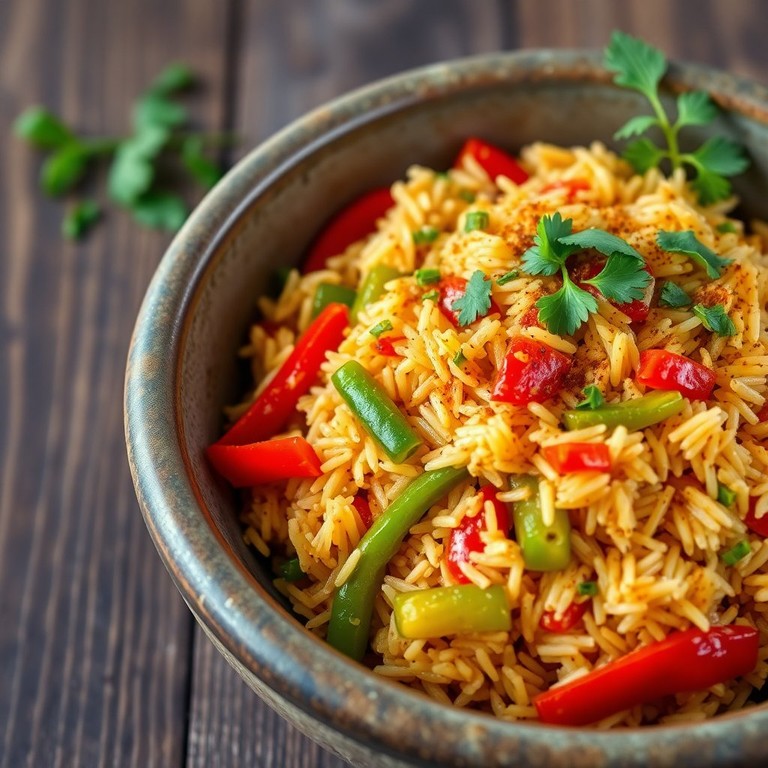 Riz Poivrons Sauté aux Épices