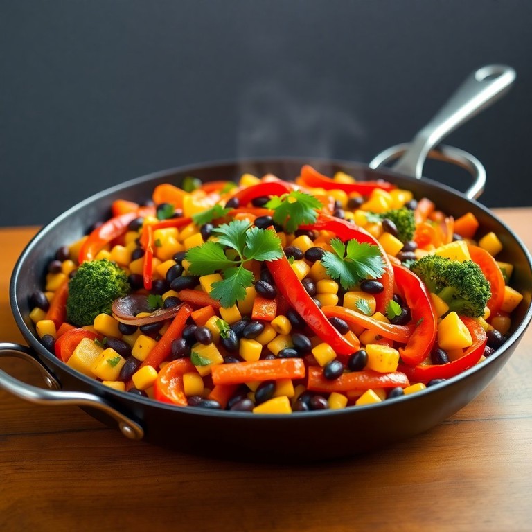 Hearty Black Bean and Vegetable Stir-Fry