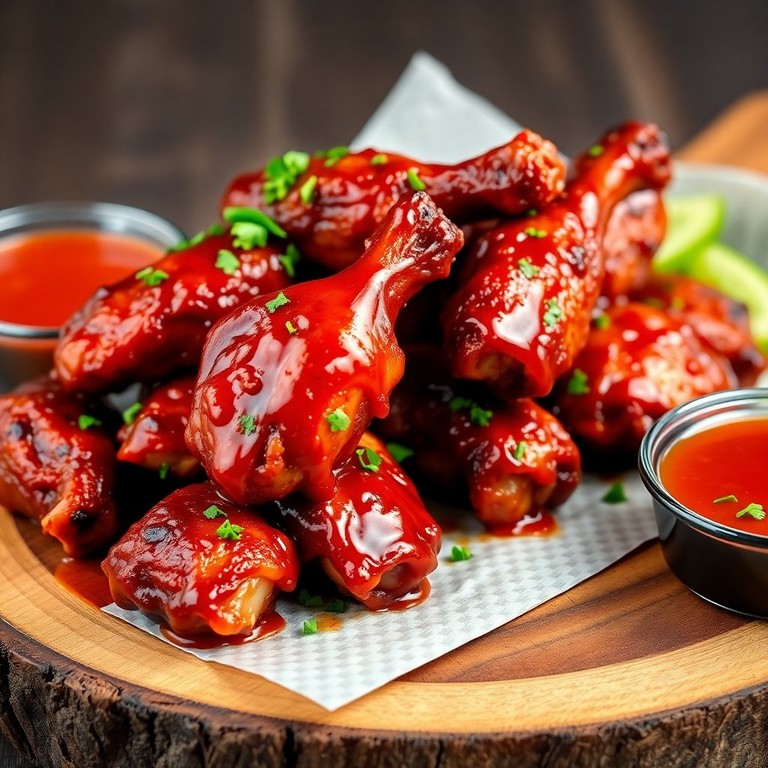 Alitas de Pollo BBQ con Toque Picante