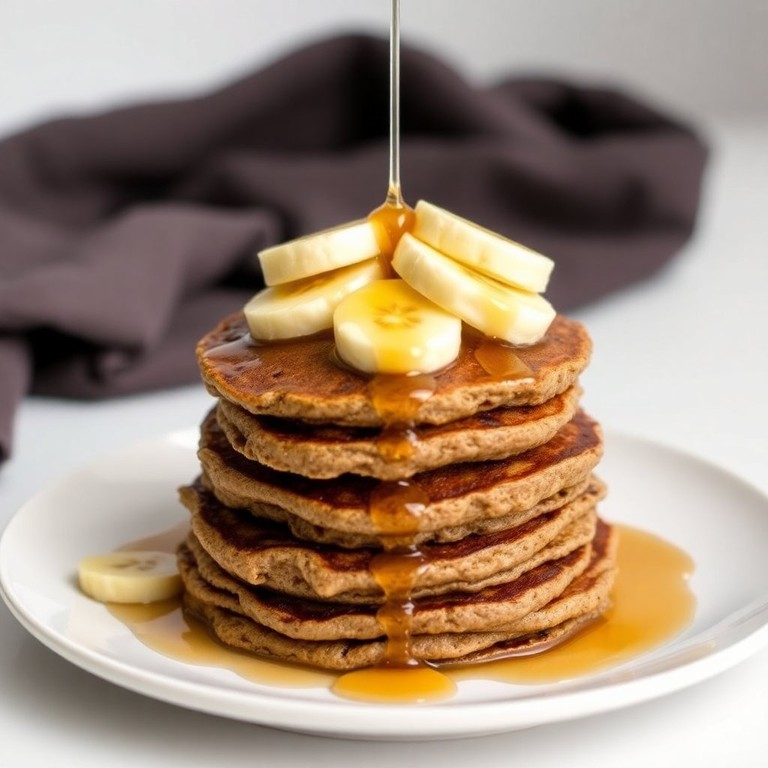 Choco-Banana Oatmeal Pancakes