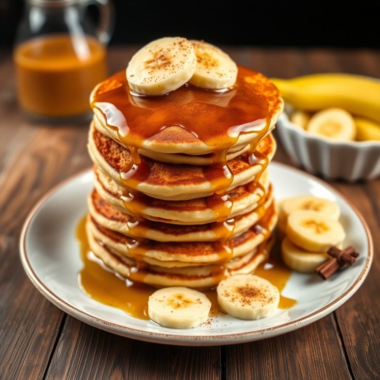 Panqueca Americana de Banana e Canela
