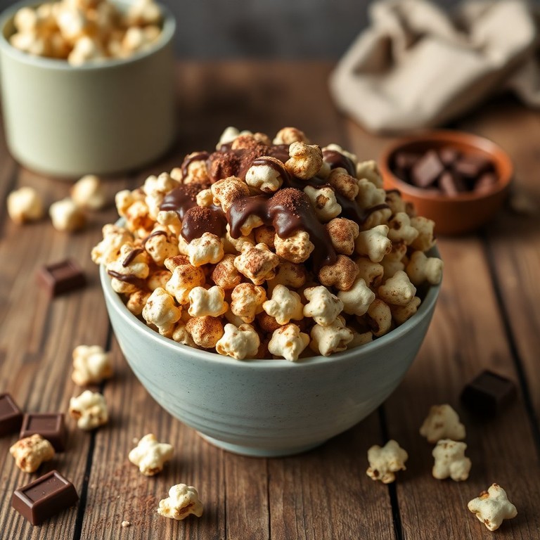 Pipoca Crocante com Açúcar e Chocolate