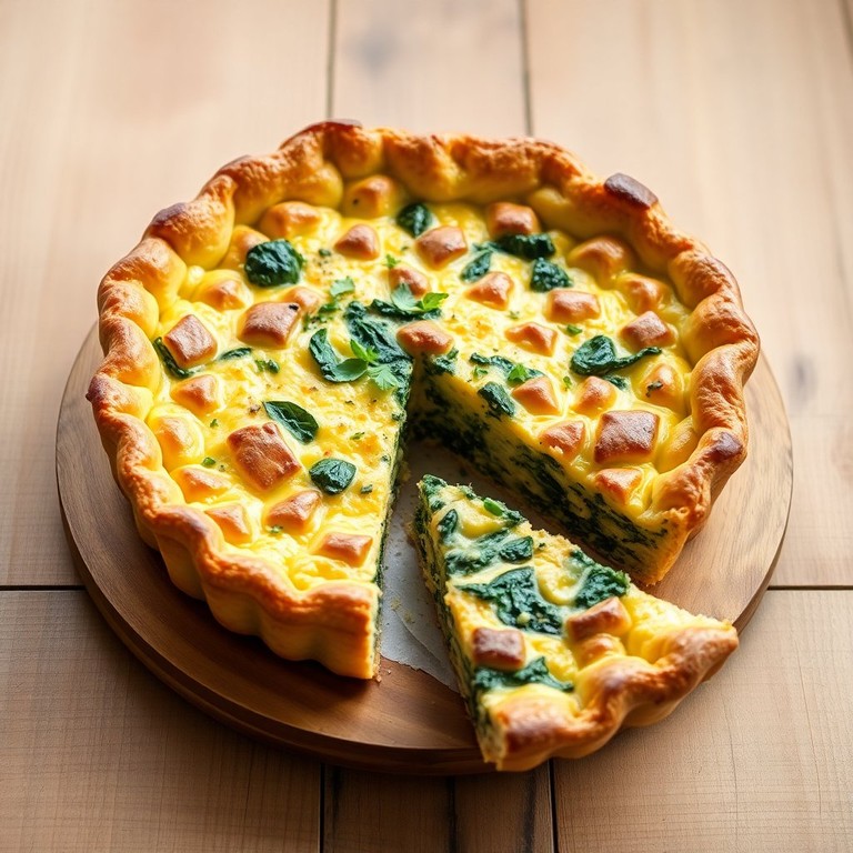 Torta de Espinafre e Queijo com Crosta Crocante