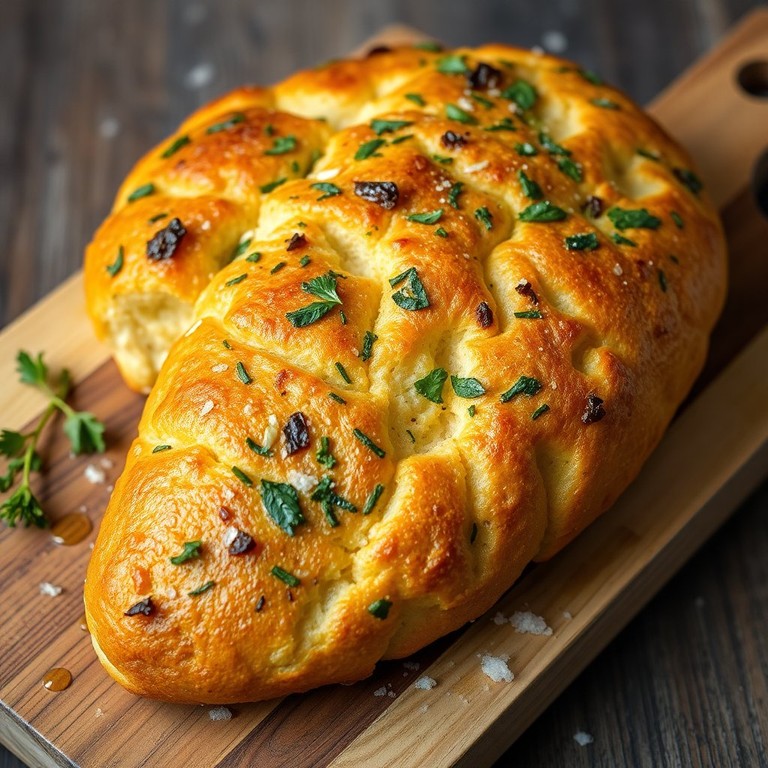 Fluffy Garlic Herb Focaccia