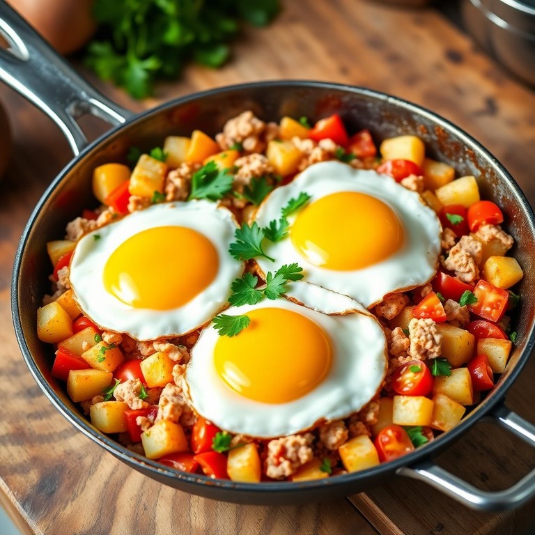 Potato, Tomato, and Tuna Skillet Delight