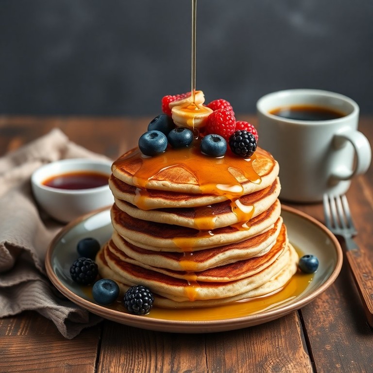 Healthier Fluffy Pancakes Recipe by Tasty