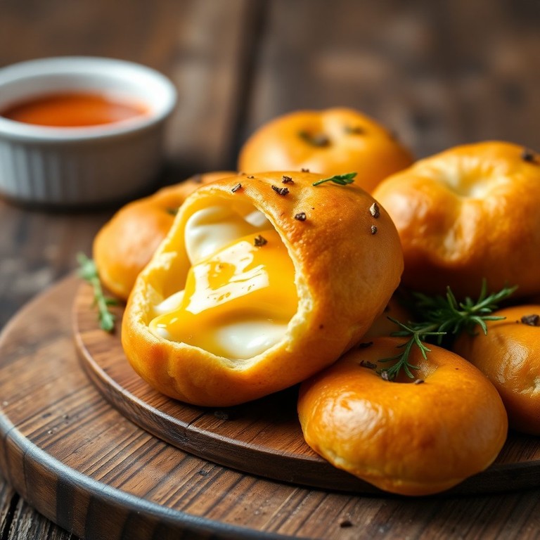 Pão de Queijo Recheado com Requeijão e Mussarela