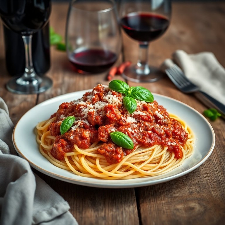 Savory Spaghetti Bolognese with Rich Tomato Sauce