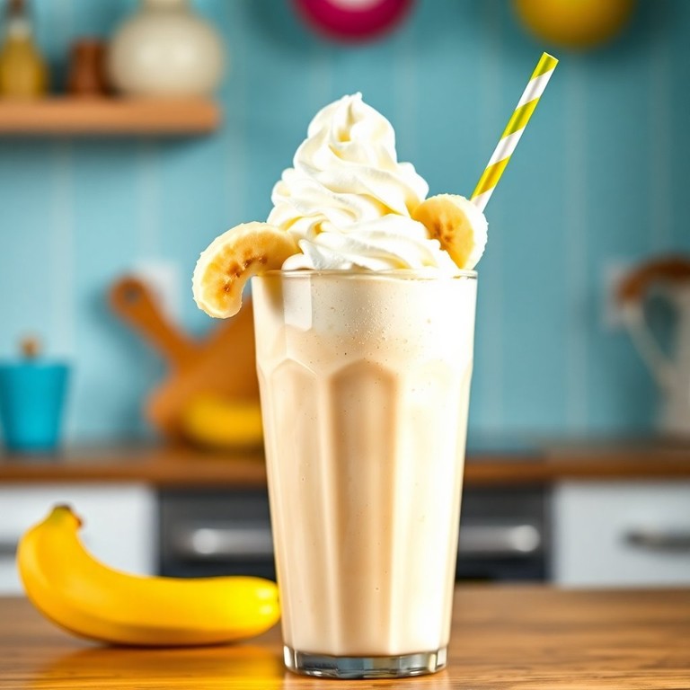 Creamy Banana Milkshake Delight