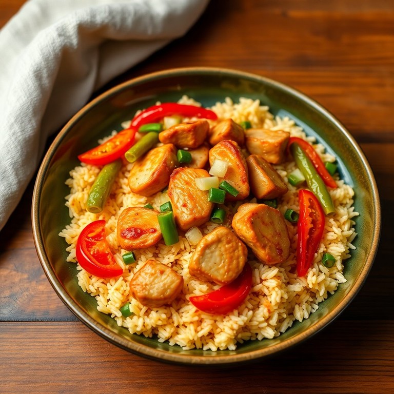 Arroz con Pollo y Verduras al Estilo Teriyaki
