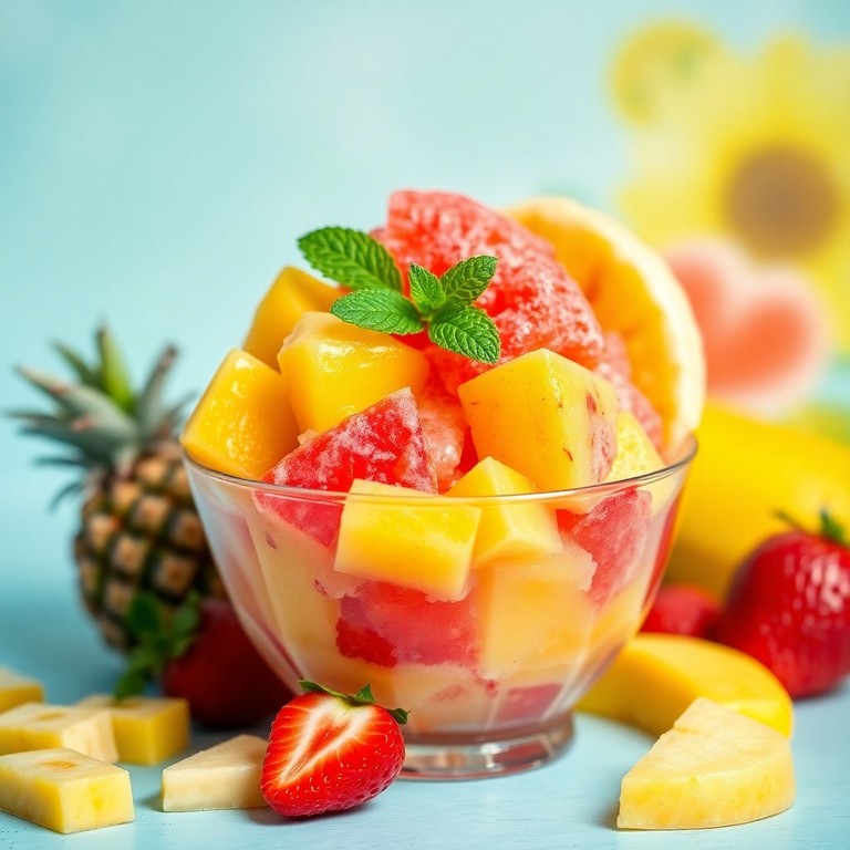 Sorvete Refrescante de Frutas Naturais
