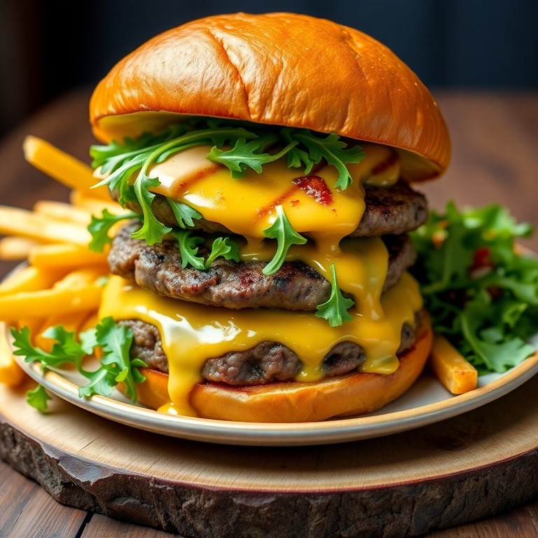 Ultimate Gourmet Burger with Truffle Aioli