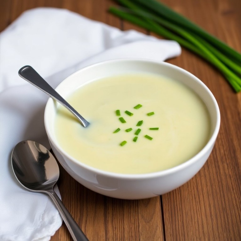 Vichyssoise Clásica con un Toque de Cebollino